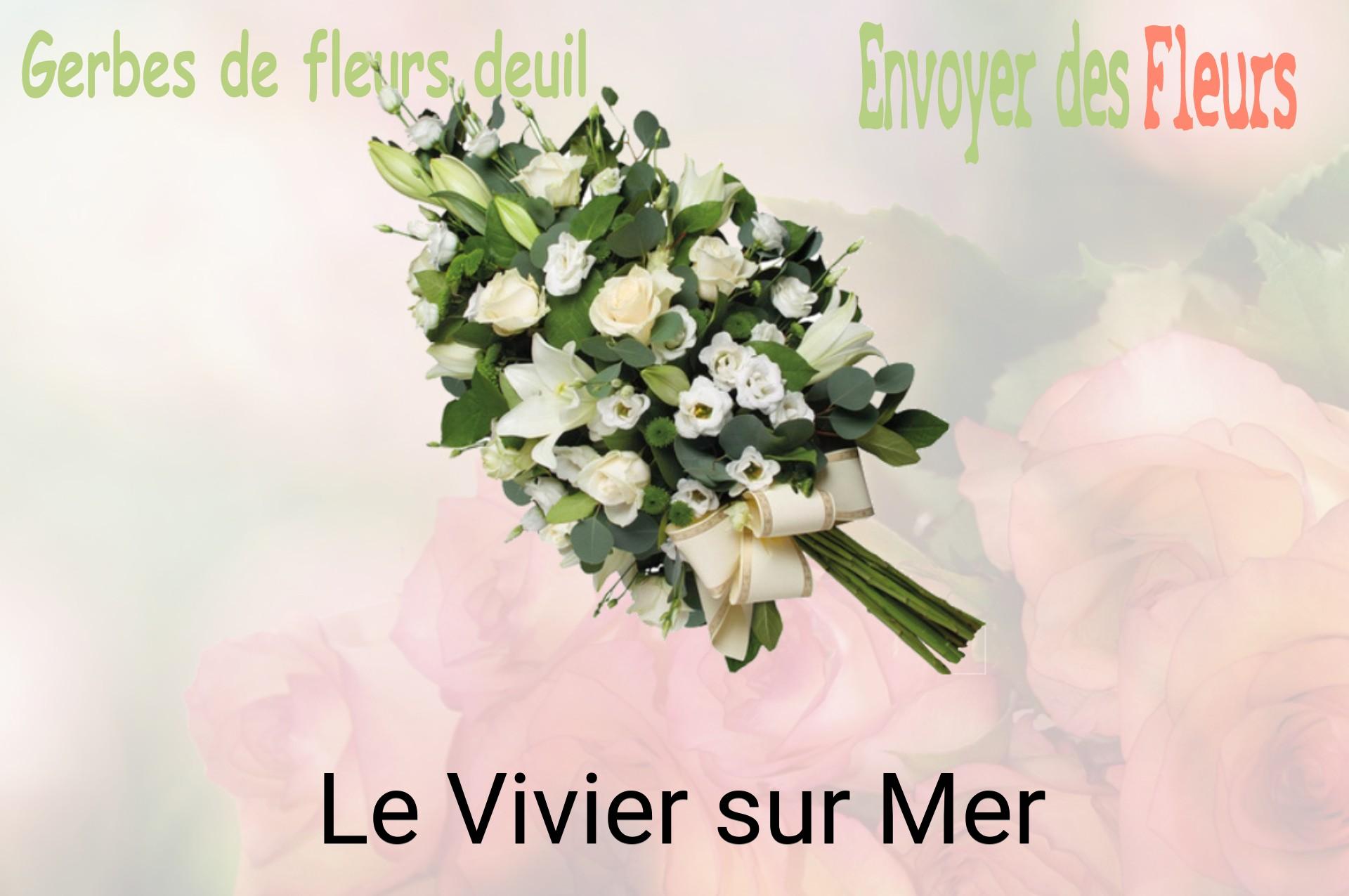 Gerbe de fleurs de deuil livrée à Le Vivier-sur-Mer